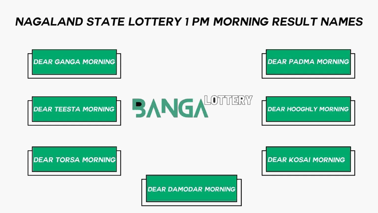 nagaland state lottery, banga lottery result names